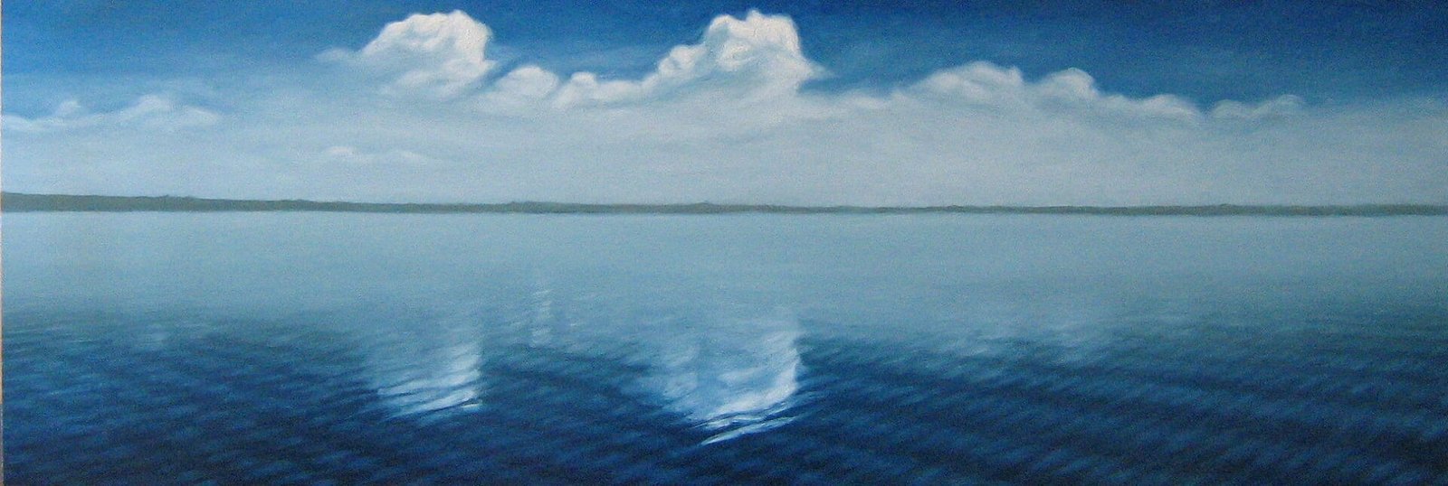 'Het water van Flakkee', impressie, Jan Neven, olieverf op paneel, 102,5 x 35 cm, 2008