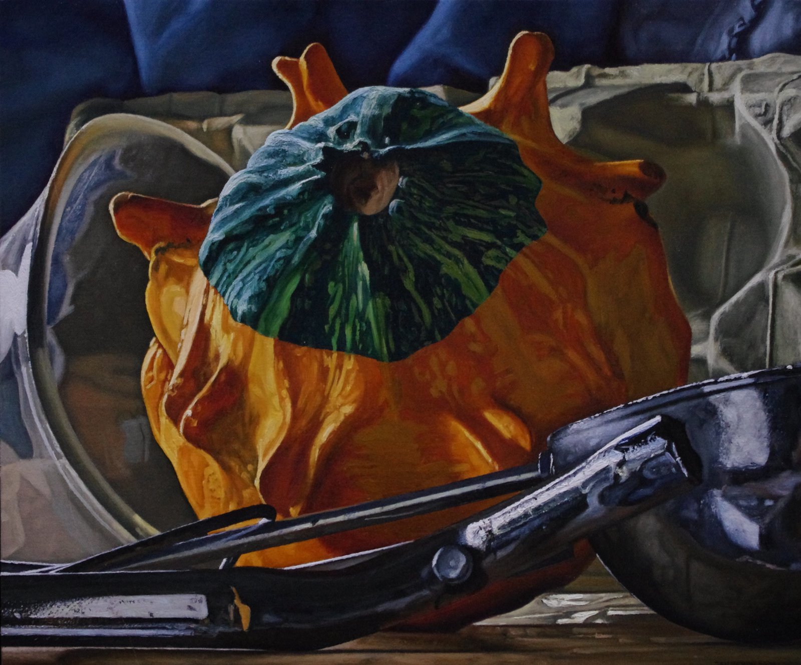 'Hobbels en holtes', Jan Neven, olieverf op marouflé, 30 x 25 cm, 2003